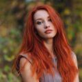 dyed red hair bright red