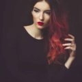 dyed red hair ombre