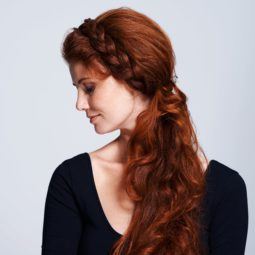 how to wear thick hair ponytail braid headband