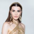 young model wearing headband hairstyle