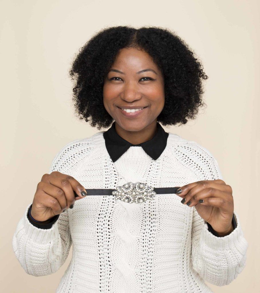 customize a festive updo with an accessory