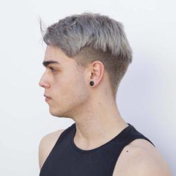 mens new haircut silver hair trend