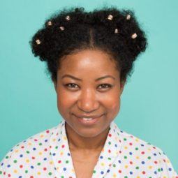 how to create jeweled space buns on natural hair
