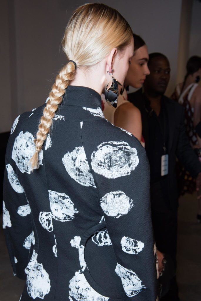 easy braids medium hair: three-strand back view
