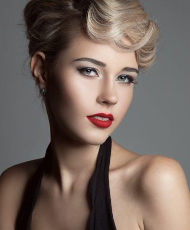 vintage hairstyles for curly hair pompadour