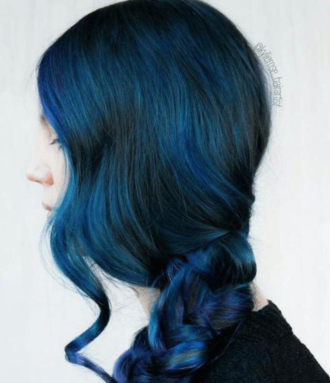 get inspired by sapphire jewel toned hair colors