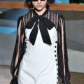 model short hair choppy black bob