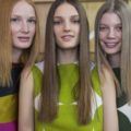 Woman with blunt straight hair