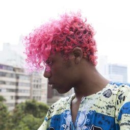 Learn how to style man curls with pink hair