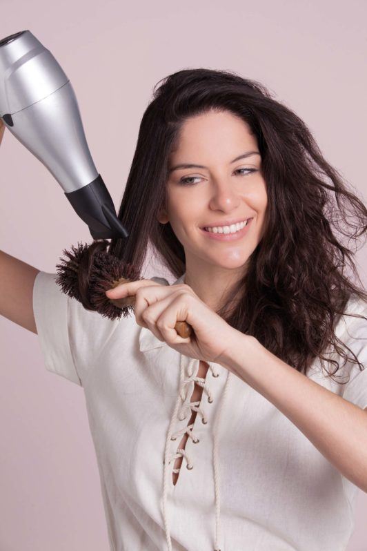 hidden braid: blow-dry your hair