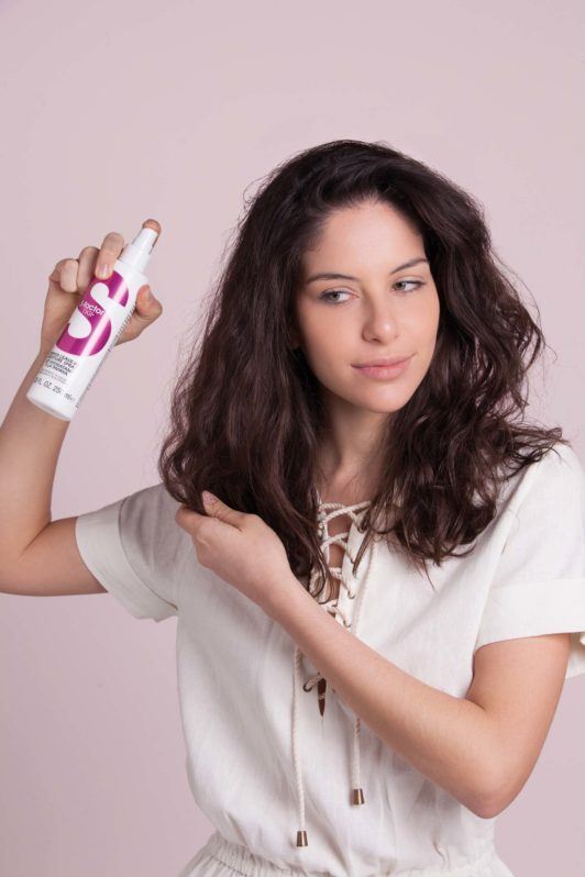 hidden braid hair tutorial: use a detangler