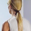 2017 hairstyles low blonde straight ponytail