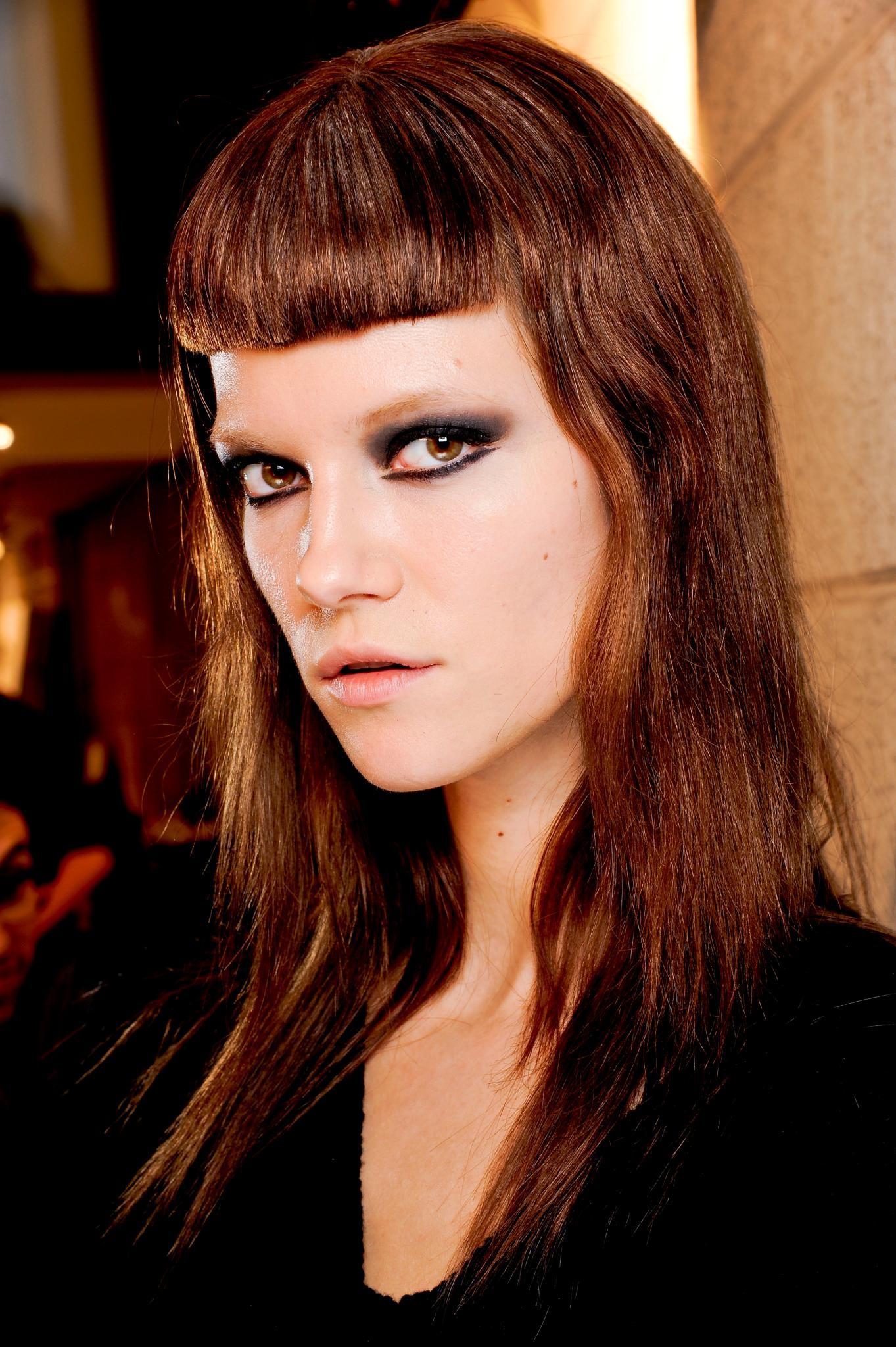 shaggy a-line with bangs cut