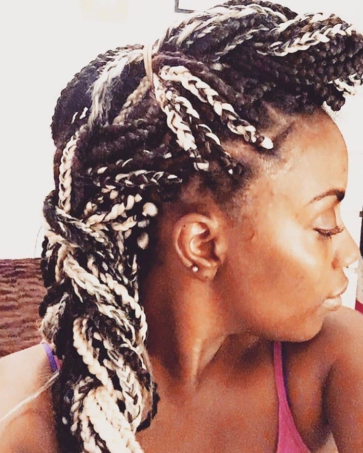 Bold Mohawk Hairstyle with Tight Curly Bangs from Rose Mz. Magic Wand