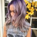 gray purple hair with highlights