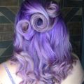 violet purple hair in swirls