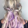 icy purple hair with crown