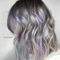 light purple hair with silver tones