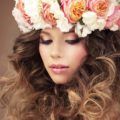 bridal hairstyles with a flower crown