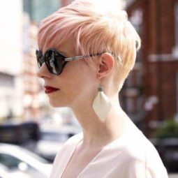 pink champagne hair pixie