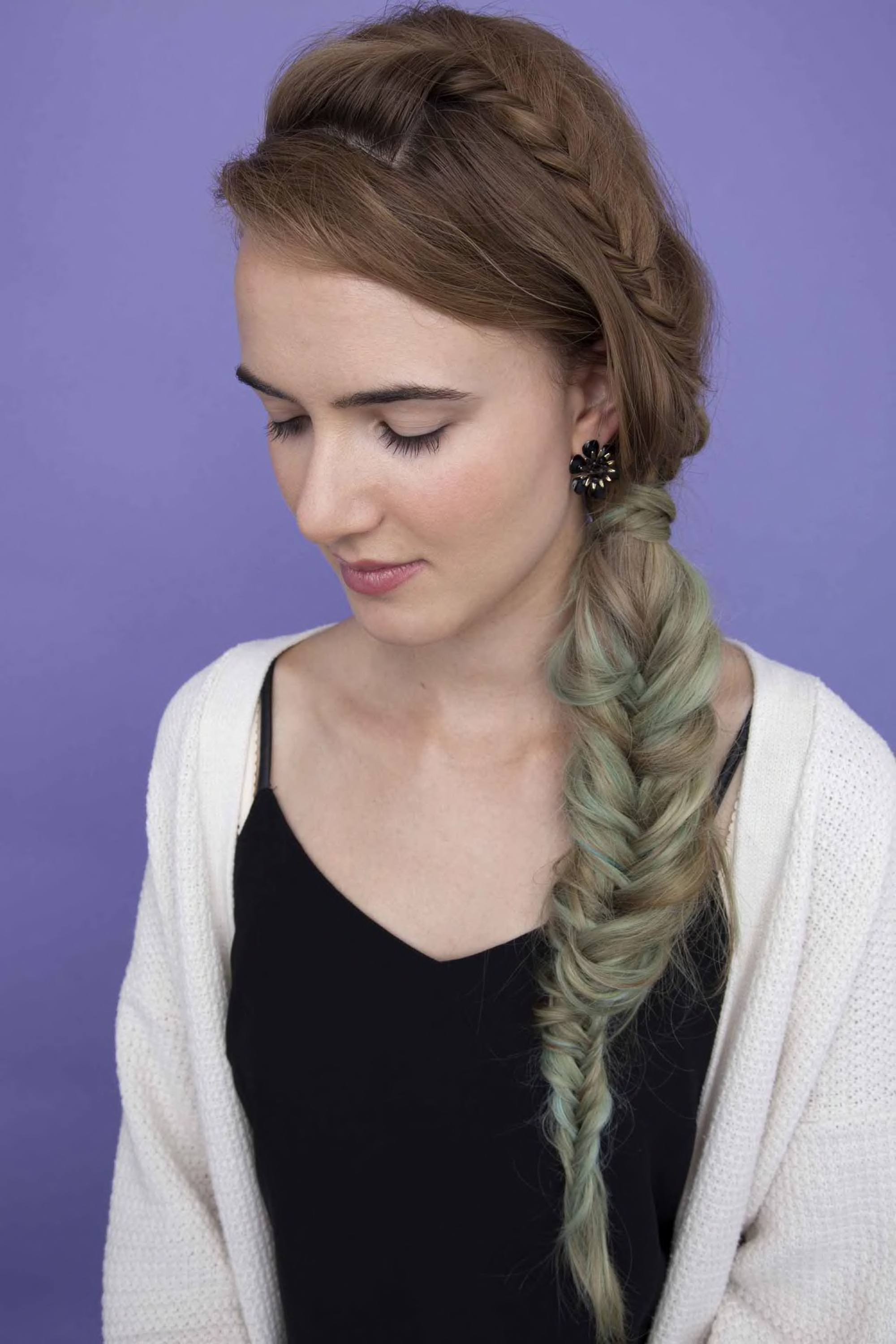 second day hair side fishtail