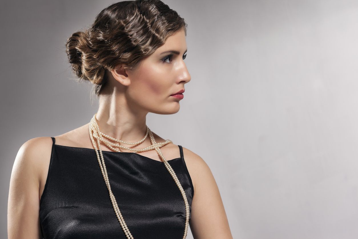 crimped bun flapper hairstyles