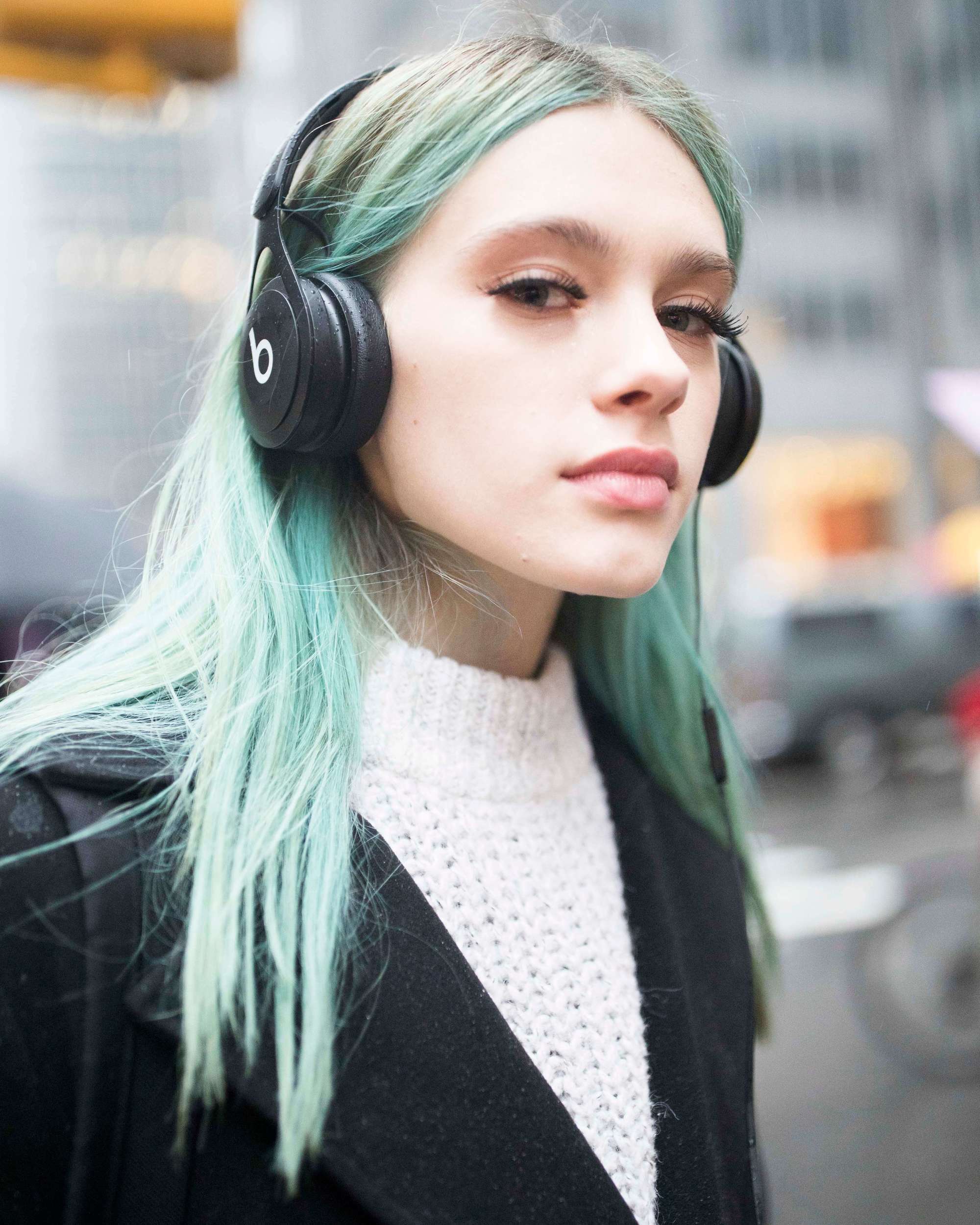 mint highlights grunge hair