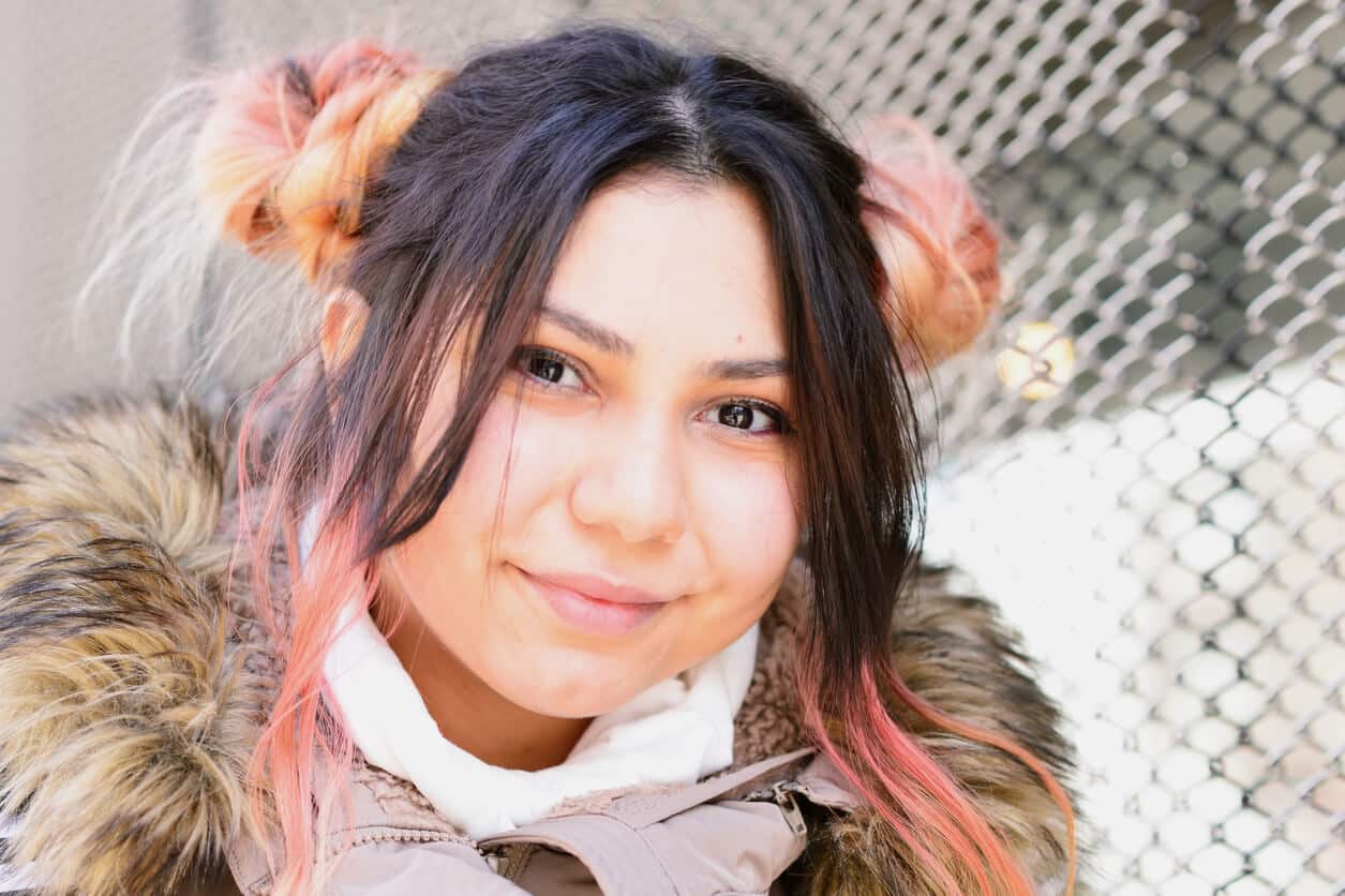 dip-dye grunge hair