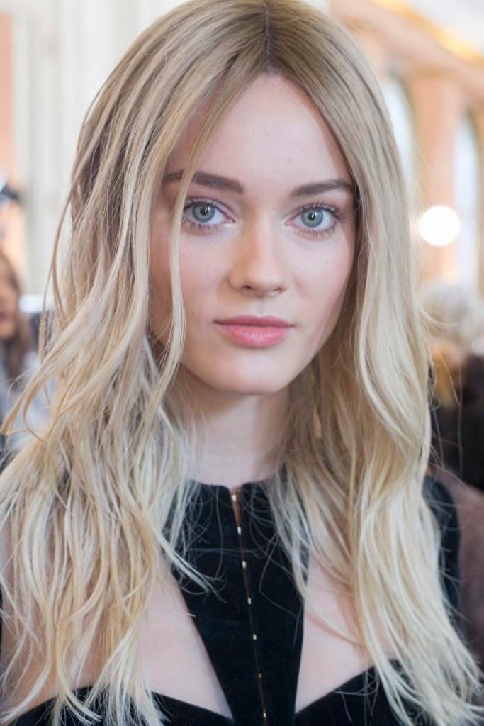 long blonde wavy hair