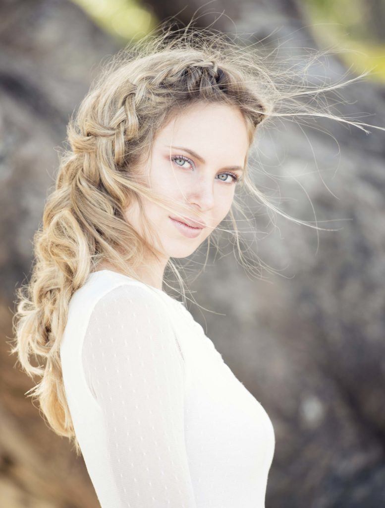 side french half up half down wedding hairstyles
