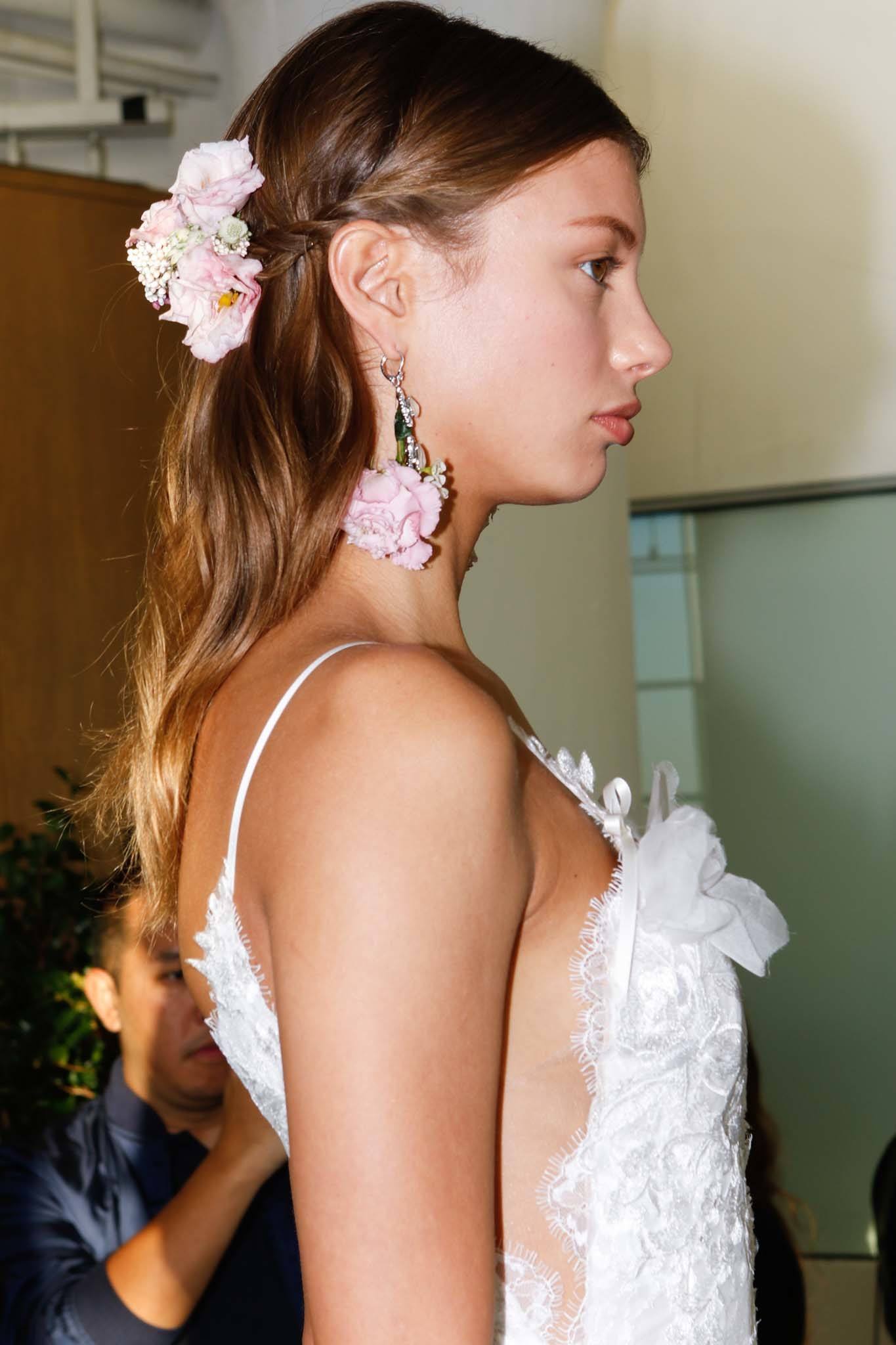 matching accesories half up half down wedding hairstyles