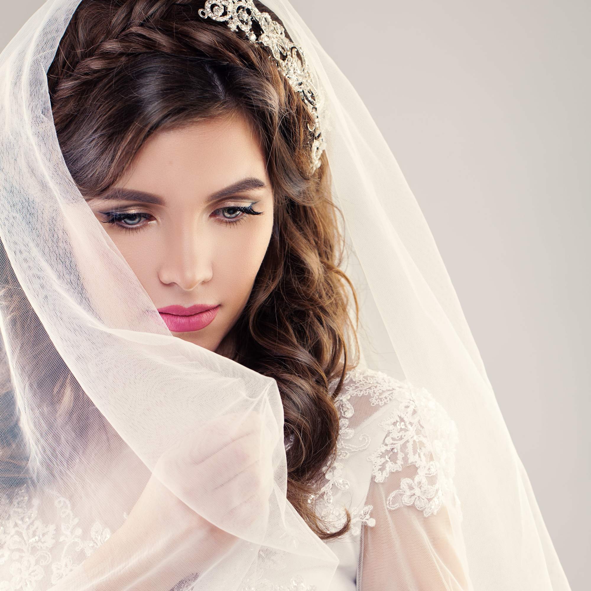 braided with accessory half up half down wedding hairstyles