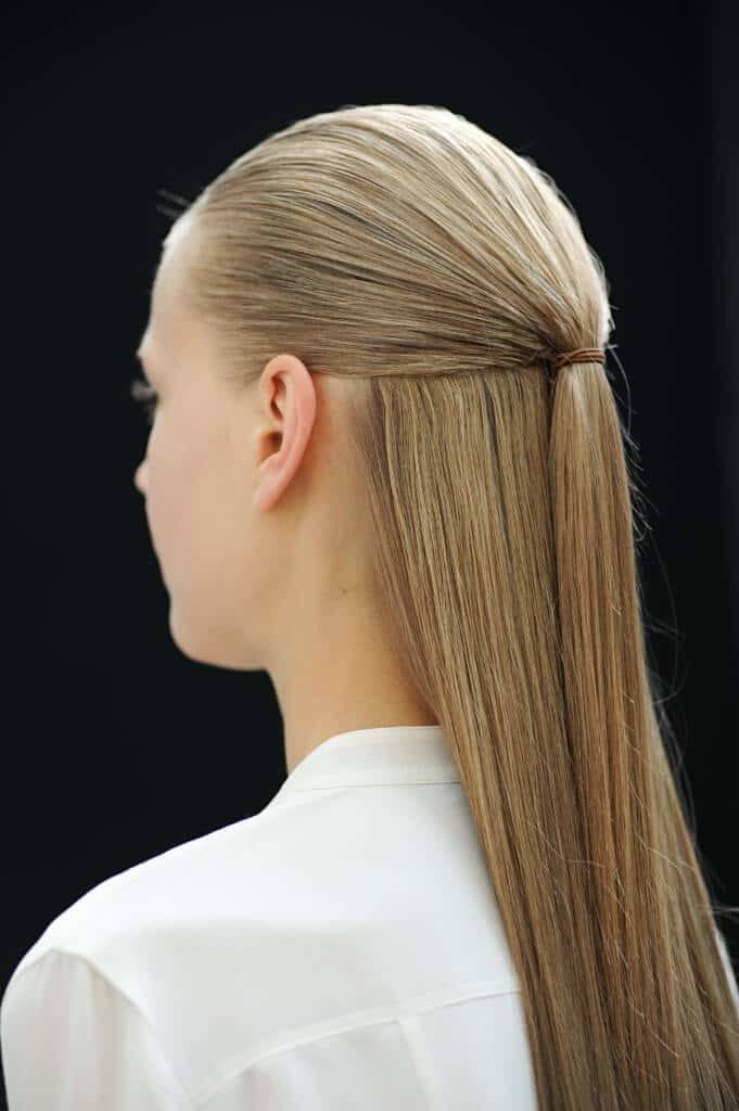 straight half up half down wedding hairstyles