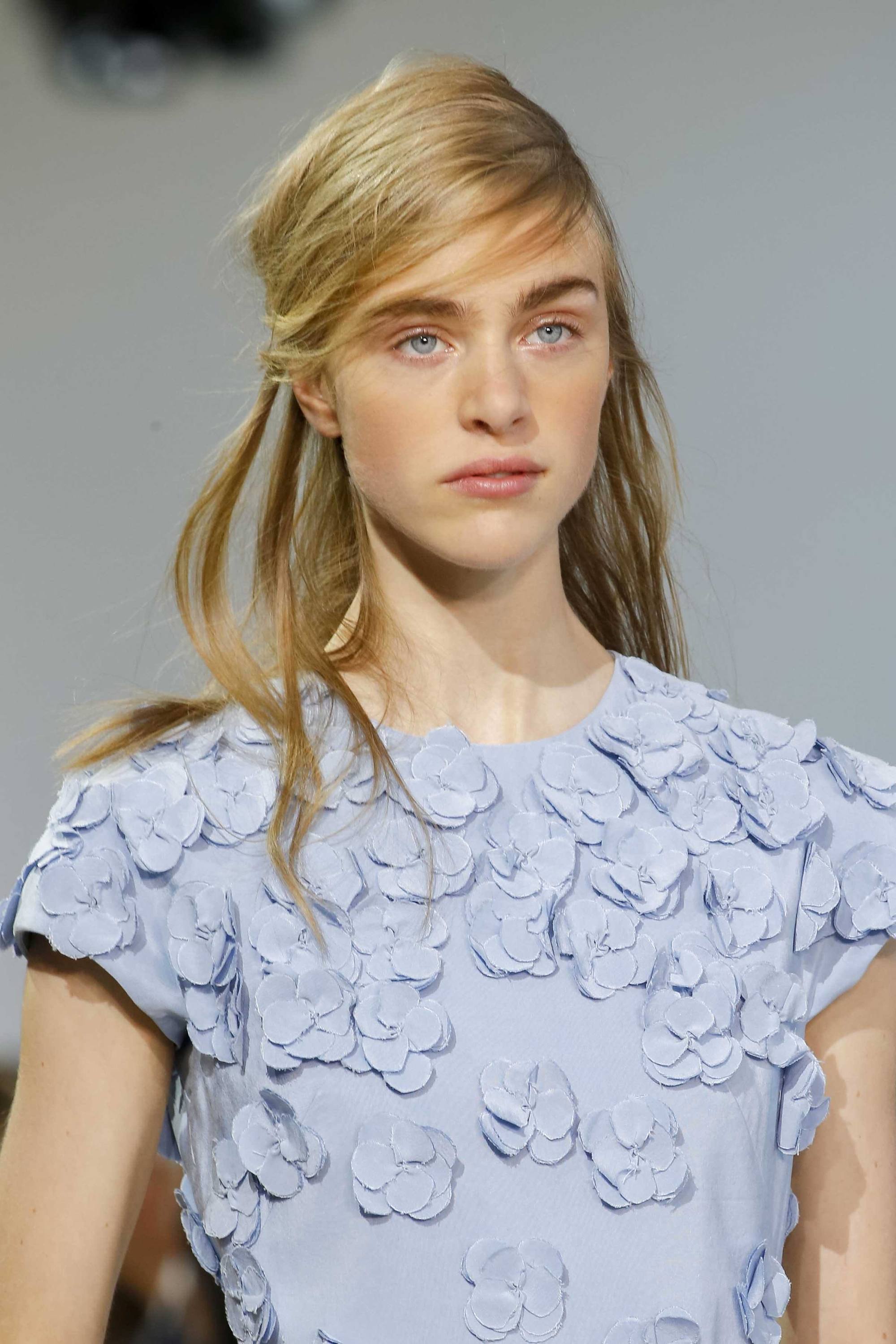see through side part half up half down hairstyles