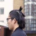 half up knot long undercut