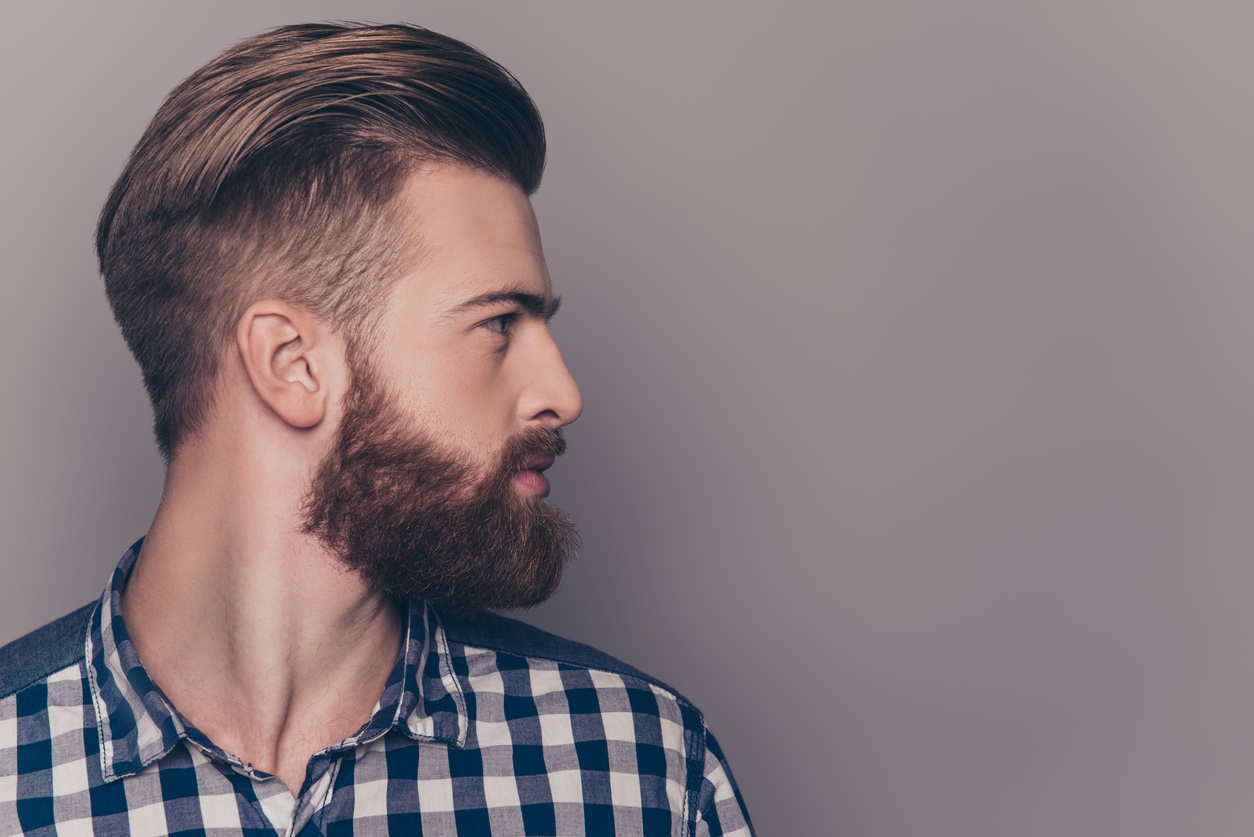 slicked back hair men undercut