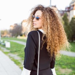 best cream for curly hair: long curls