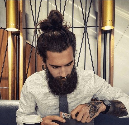 Fresh haircut. Man bearded hipster with mustache blue sky background. Beard  grooming guide. Hipster serious handsome attractive guy with long beard.  Barber hairdresser salon. Guy stylish long beard Stock Photo - Alamy
