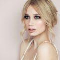 hairstyles for night out blonde center part updo