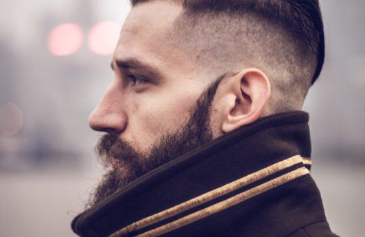 classic hard part haircut dark brown classic hard part