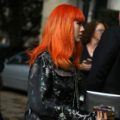 medium haircuts for round faces: thick orange haircut