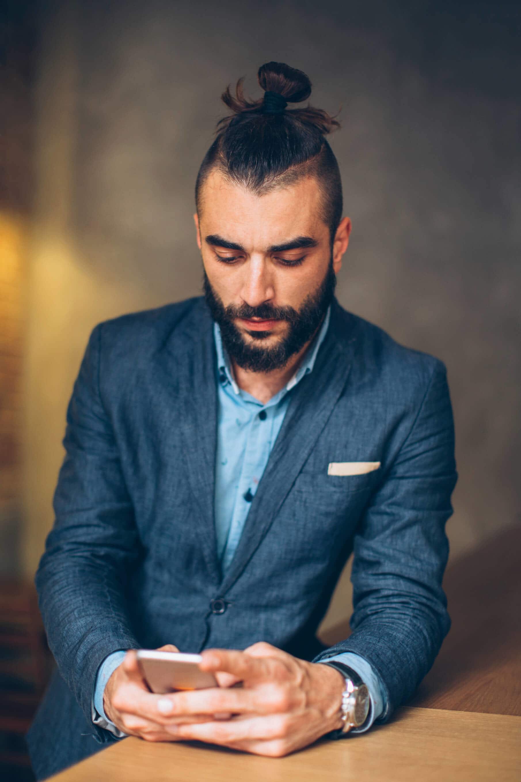 man bun shaved sides hairstyles mens