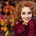 spiral perm red bob