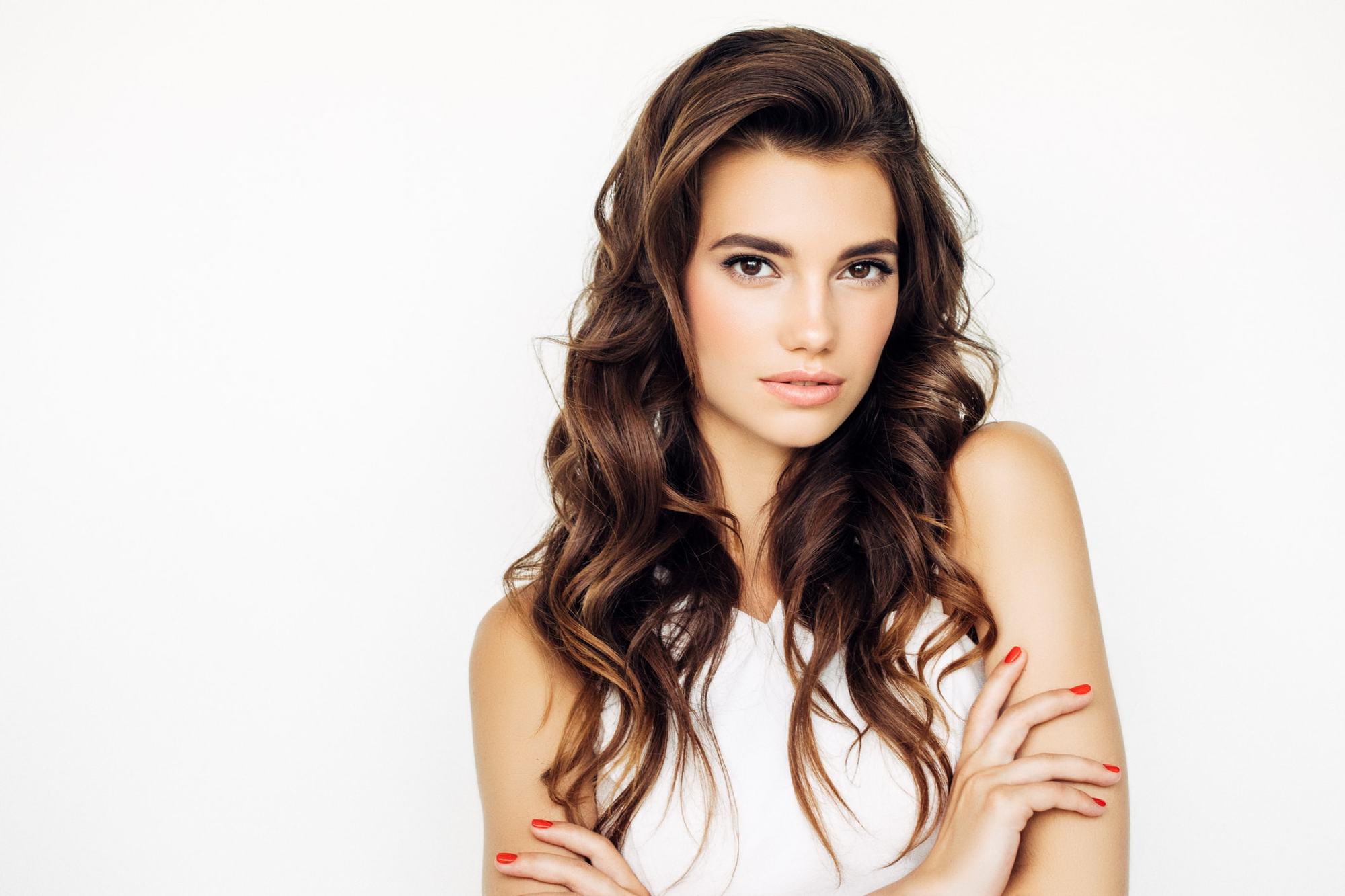 best hair treatment volumized long brown curls
