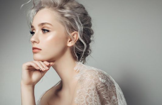 best hairstyle for face shape piece-y updo
