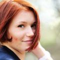 asymmetrical bob cinnamon hair color