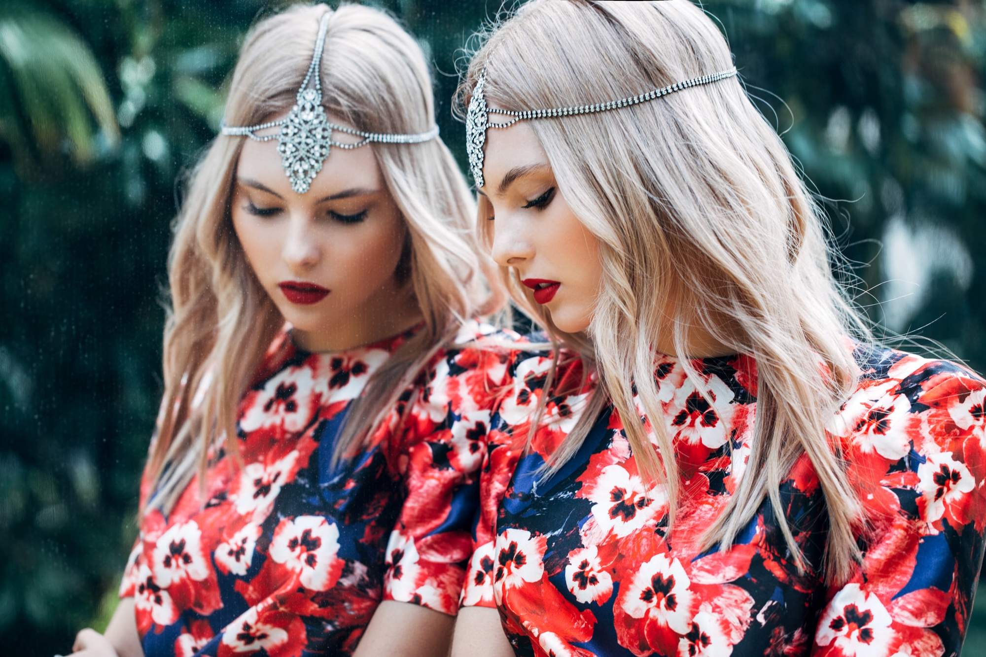 hairstyles with tiara silver headpiece loose blonde curls