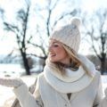white blonde hair winter hat