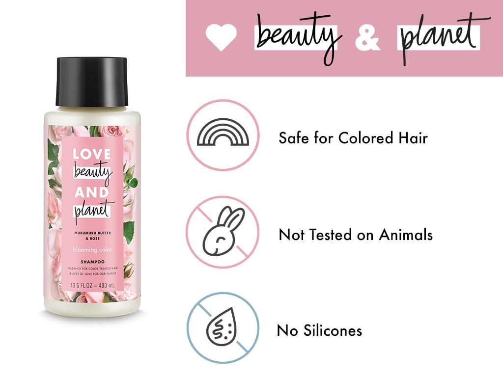 love beauty and planet blooming color shampoo