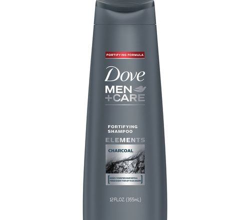 doce men care charcoal fortifying shampoo front view